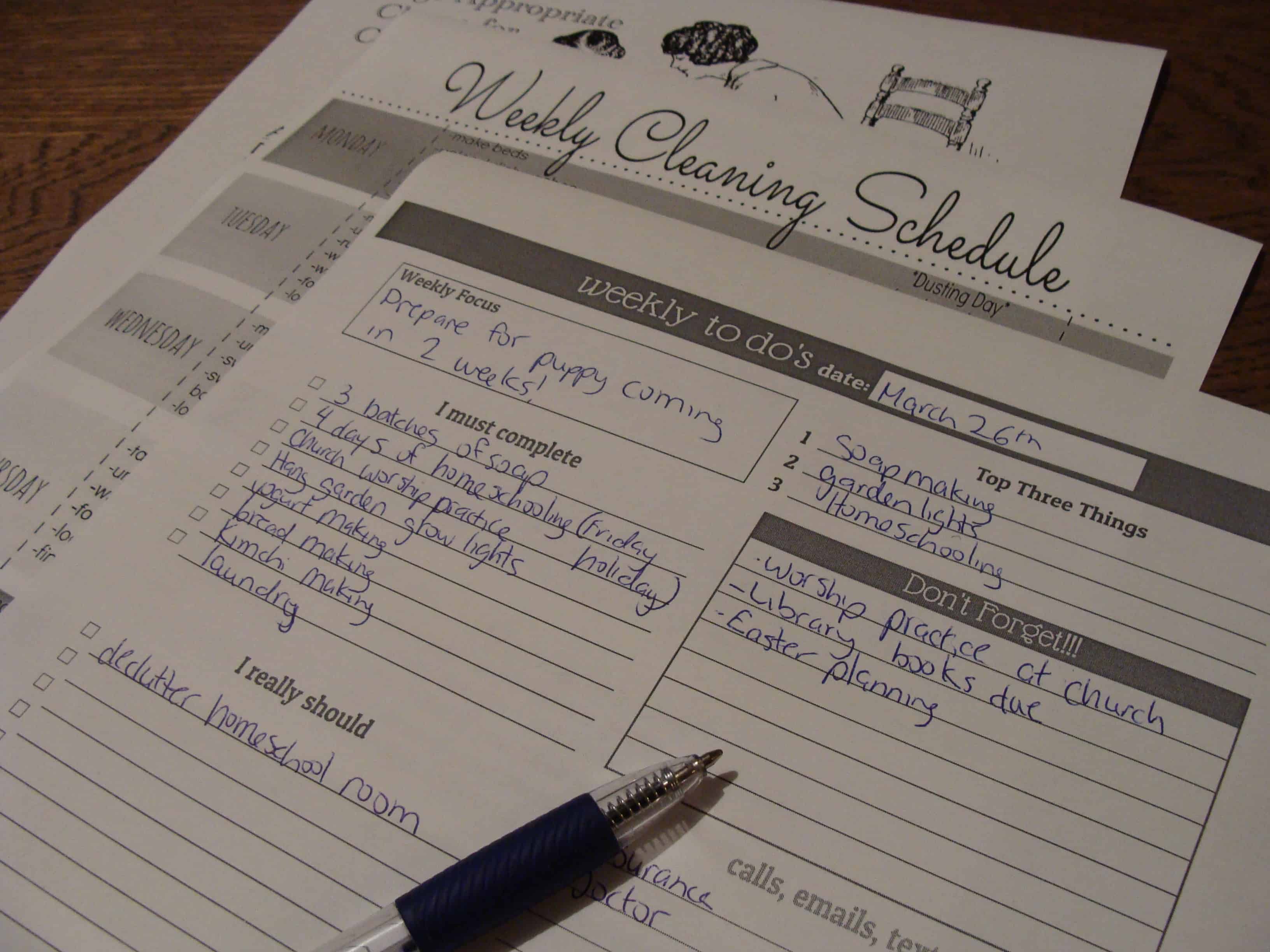 Home Management Printables